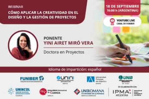 UNINCOL organiza el webinar «Cómo aplicar la creatividad en el diseño y la gestión de proyectos»
